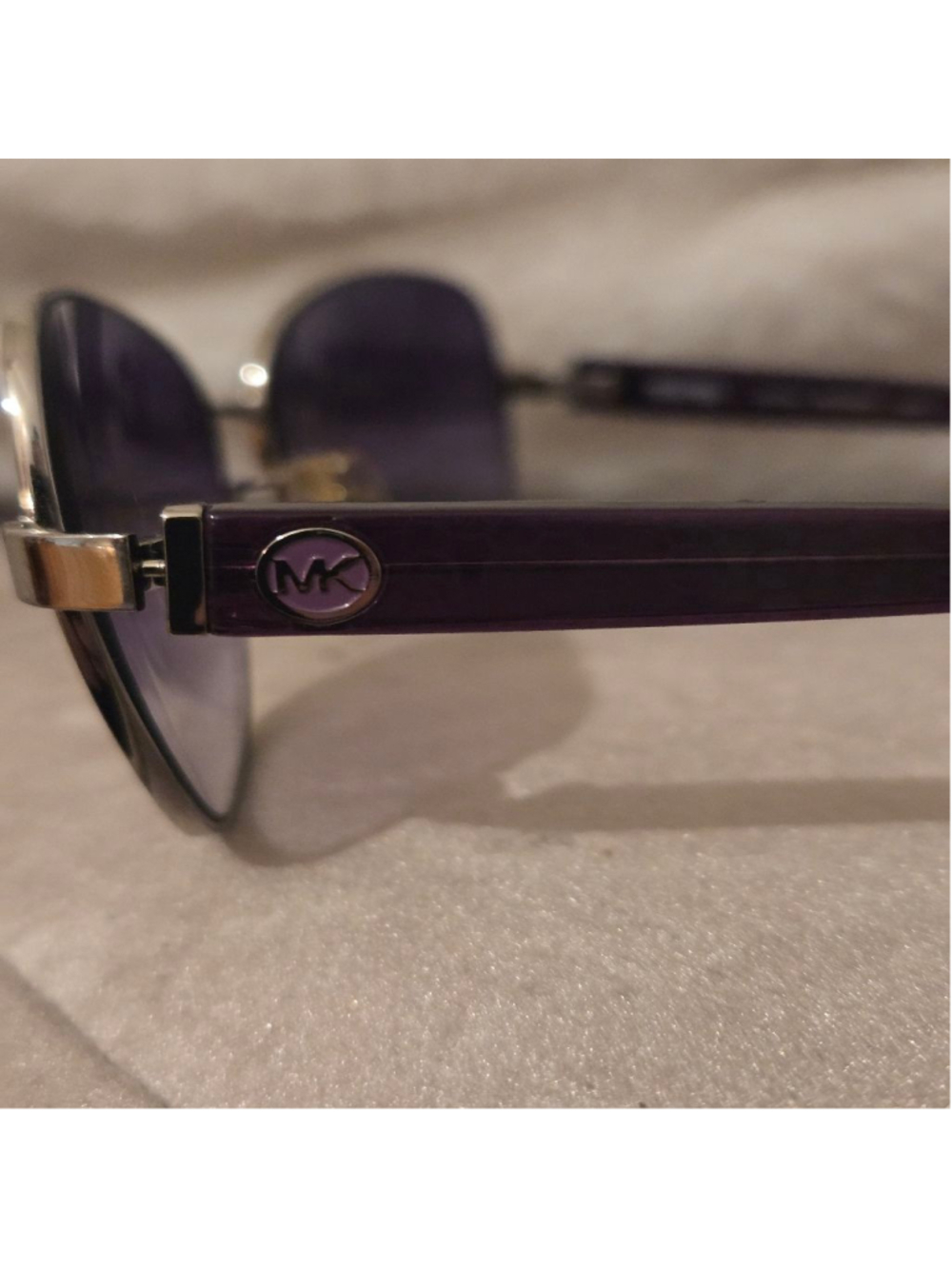 Women's Michael Kors Purple Silver Aviator Sunglasses One Size - Picture 7 of 12